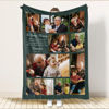 Picture of Custom Memorial Photo Blanket with Text - Personalized Photo Blanket - Memorial Gift