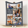 Picture of Custom Memorial Photo Blanket with Text - Personalized Photo Blanket - Memorial Gift