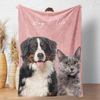 Picture of Custom Photo Blanket | Custom Print Pet Blanket |Pets Art Portrait Pet Gifts | Gift for Pet Person