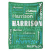 Picture of Personalized Name Blanket  | Kids Name Blankets in Various Fonts | Birthday or Christmas Gift