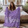 Picture of Personalized Mom Blanket with Kids Name | Gift for Mother from Children | Best Mother's Day Gift or Christmas Gift