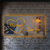 Picture of Personalized Name LED Neon Mirror Sign with Love You - Customized Illuminated Name Mirror Sign - LED Customized Neon Lighting Bedroom Sign - Birthday, Anniversary Gifts