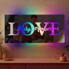 Picture of Personalized Couple Names Mirror Sign with LOVE - Best Birthday, Valentine's Gifts for Couples, Boyfriends and Girlfriends