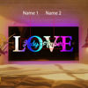 Picture of Personalized Couple Names Mirror Sign with LOVE - Best Birthday, Valentine's Gifts for Couples, Boyfriends and Girlfriends