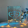 Picture of Custom Heart Mirror Sign - Personalized Mirror Sign with Couple Names and Text - Custom Mirror Night Light - Custom Wall Decor - Best Wedding Gift, Birthday Gift for Couples