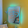 Picture of Custom Heart Mirror Sign - Personalized Mirror Sign with Couple Names and Text - Custom Mirror Night Light - Custom Wall Decor - Best Wedding Gift, Birthday Gift for Couples