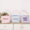 Picture of Personalized Easter Bucket - Custom Name Easter Bucket - Custom Embroidered Striped Basket