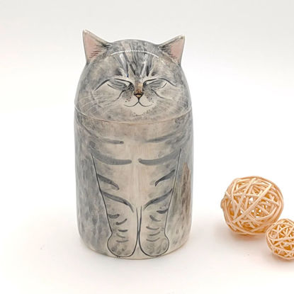 Picture of Custom Handmade Cat Ceramic Urns | Personalised Pet Urn | Pet Ornaments