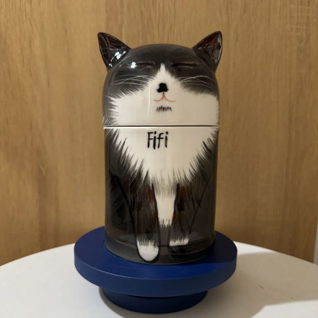 Picture of Custom Handmade Cat Ceramic Urns | Personalised Pet Urn | Pet Ornaments