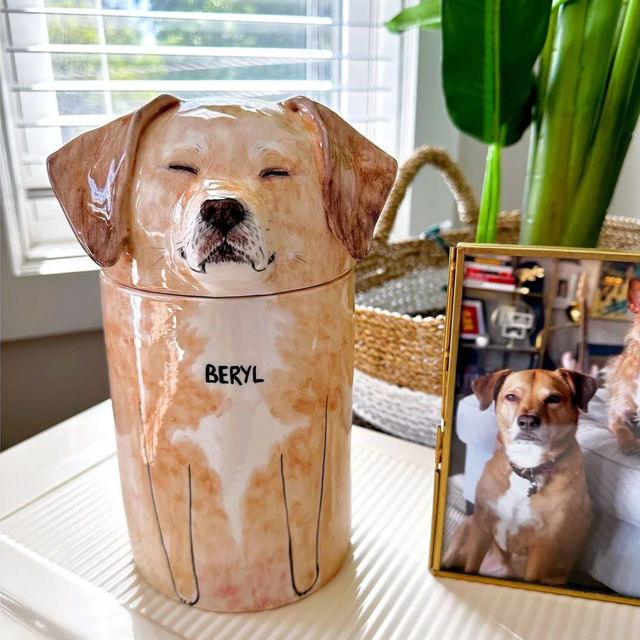 Picture of Custom Handmade Dog Ceramic Urns | Personalised Pet Urn | Pet Ornaments