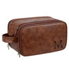 Picture of Custom Lasered Leather Toiletry Bag | Personalized Groomsmen Gifts | Travel Bag For Him