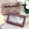 Picture of Personalized Double Wedding Ring Box - Personalized Wooden Ring Box - Custom Love Ring Box