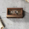 Picture of Personalized Double Wedding Ring Box - Personalized Wooden Ring Box - Custom Love Ring Box