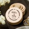 Picture of Personalized Ring Boxes - Personalized Wedding Ring Boxes - Custom Wooden Round Ring Boxes