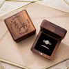 Picture of Personalized Ring Boxes - Personalized Wooden Ring Boxes - Custom Engraved Ring Boxes, Square