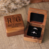 Picture of Personalized Ring Boxes - Personalized Wooden Ring Boxes - Custom Engraved Ring Boxes, Square