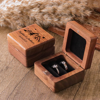 Picture of Personalized Ring Boxes - Personalized Wooden Ring Boxes - Custom Engraved Ring Boxes, Square