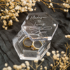 Picture of Personalized Wedding Acrylic Ring Box - Custom Ring Boxes - Personalized Acrylic Ring Box, Hexagonal