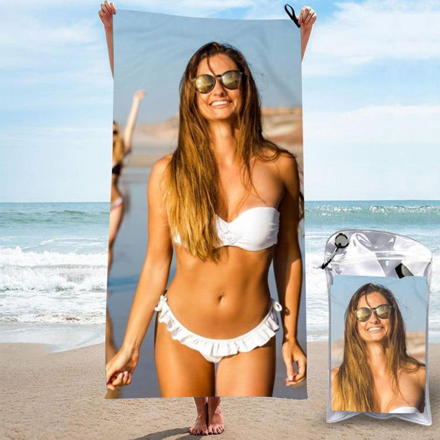 Picture of Customized Bath Towels Custom Print Beach Towels Quick-dry Ultrafine Fiber for Her Sexy Women