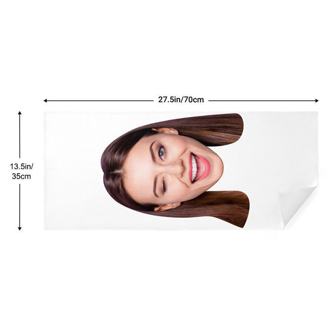 Picture of Personalized Big Face Towel Personalized Photo Towel as Funny Gifts