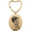 Picture of Custom Engraved Photo Keychain | Personalized Stainless Steel Keychain with Oval |  Gift for Your Loved One