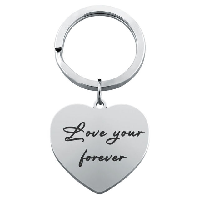 Picture of Custom Text Keychain | Personalized Stainless Steel Keyring | Gift for Your Loved Ones