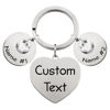 Picture of Custom Heart Shaped Keychain | Personalized Keychain with Multiple Texts | Gift for Birthday