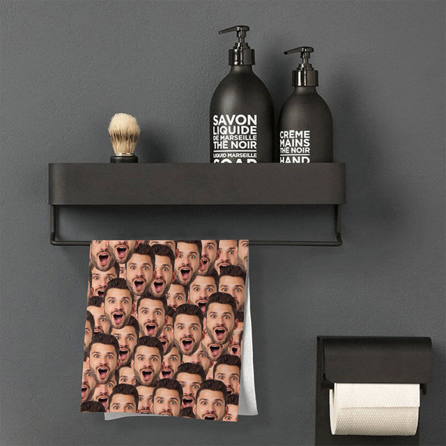 Picture of Personalized Face Seamless Towel Personalized Photo Towel Funny Gift