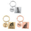 Picture of Custom Square Engraved Photo Keychain | Personalized Stainless Steel Keychain