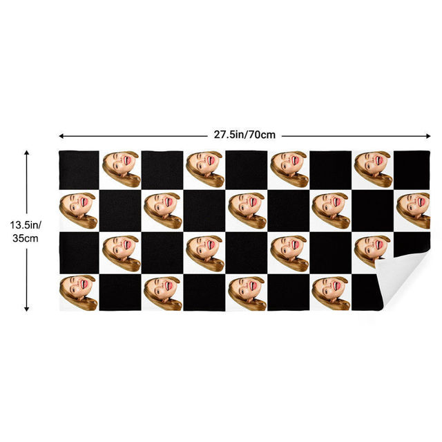 Picture of Personalized Face Chess board Towel Personalized Photo Towel Funny Gift