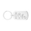 Picture of Custom Family Keychain | Personalized Keyring with Cute Family Figures | Gift for Father's Day and Mother's Day