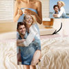 Picture of Personalized Photo Bath Towels Beach Towels Ultrafine Fiber for Couple