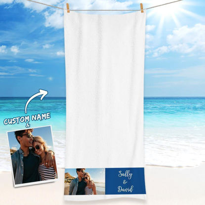 Picture of Personalized Photo Towel Sweet Couples