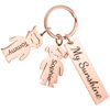 Picture of Custom Family Member Keychain | Personalized Keychain with Charms and Text | Best Family Christmas Gift