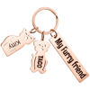 Picture of Custom Family Member Keychain | Personalized Keychain with Charms and Text | Best Family Christmas Gift