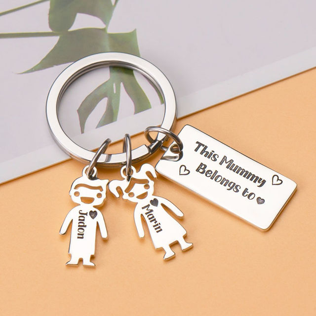 Picture of Engraved Family Name Keychain | Best Gift for Mom, Family