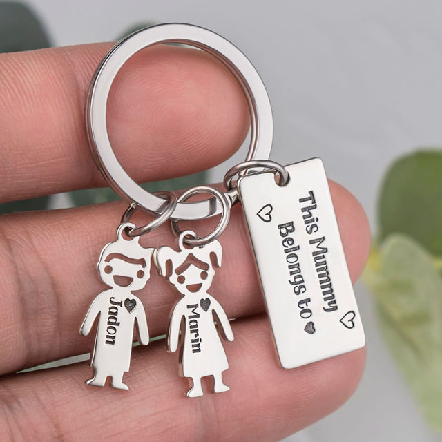 Picture of Engraved Family Name Keychain | Best Gift for Mom, Family