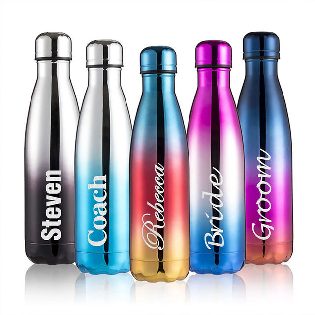 Picture of Personalised Engraved Insulated Water Bottle | Stainless Steel Double Walled Drink Bottle | Gift for Birthday