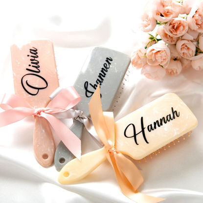 Picture of Personalized Airbag Hair Brush | Custom Bridesmaid Hair Brushes | Best Bridal shower Favors