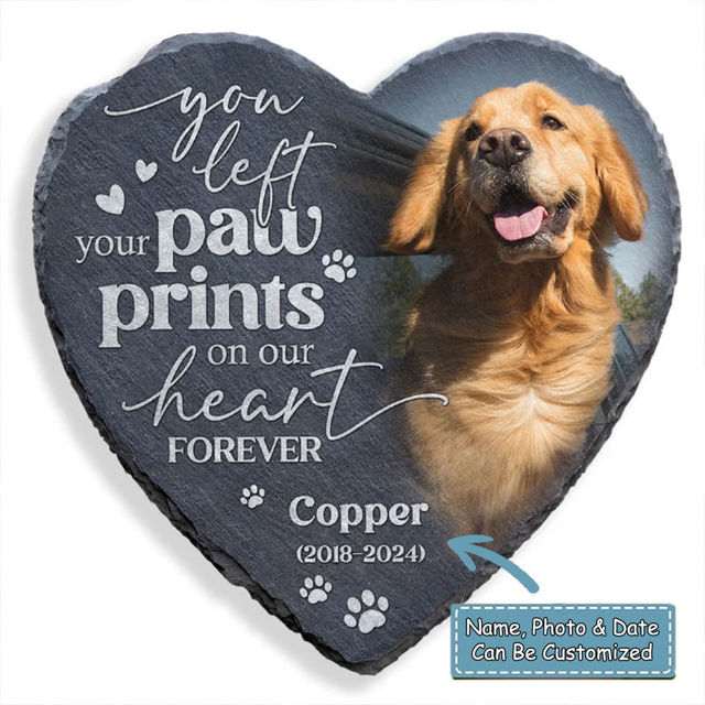 Picture of Personalized Pet Memorial Stone | Custom Engraved Photo Memorial Stone | Pet Grave Marker