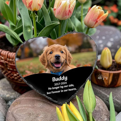 Picture of Custom Pets Memorial Stone | Personalized Photo Memorial Gravestone Engraved