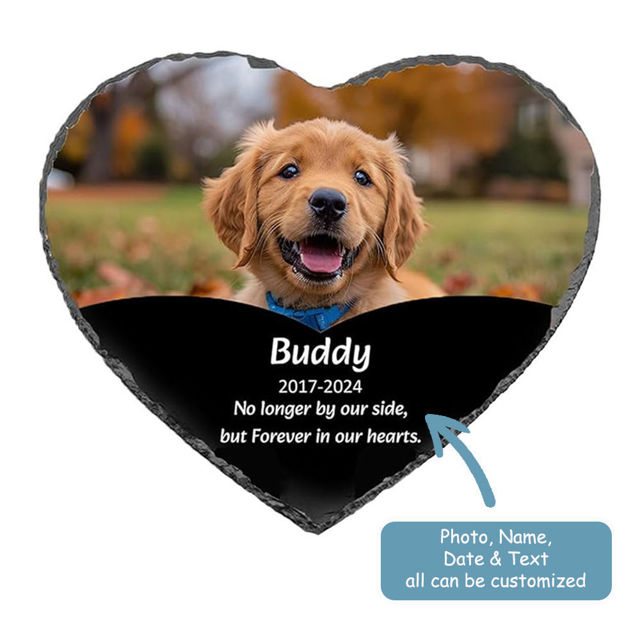 Picture of Custom Pets Memorial Stone | Personalized Photo Memorial Gravestone Engraved