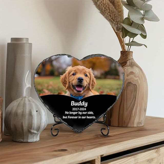 Picture of Custom Pets Memorial Stone | Personalized Photo Memorial Gravestone Engraved