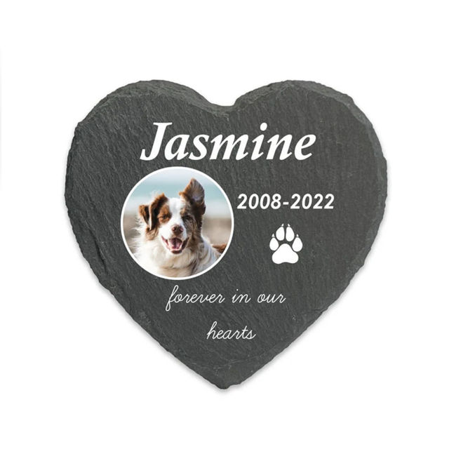 Picture of Custom Pet Memorial Stone | Personalized Photo Memorial Gravestone Engraved