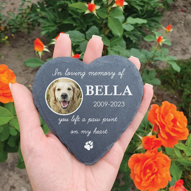 Picture of Custom Pet Memorial Stone | Personalized Photo Memorial Gravestone Engraved