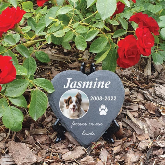 Picture of Custom Pet Memorial Stone | Personalized Photo Memorial Gravestone Engraved