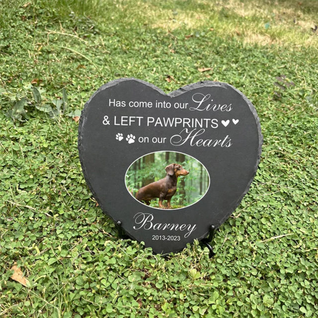 Picture of Custom Pet Memorial Stone | Personalized Photo Memorial Gravestone Engraved