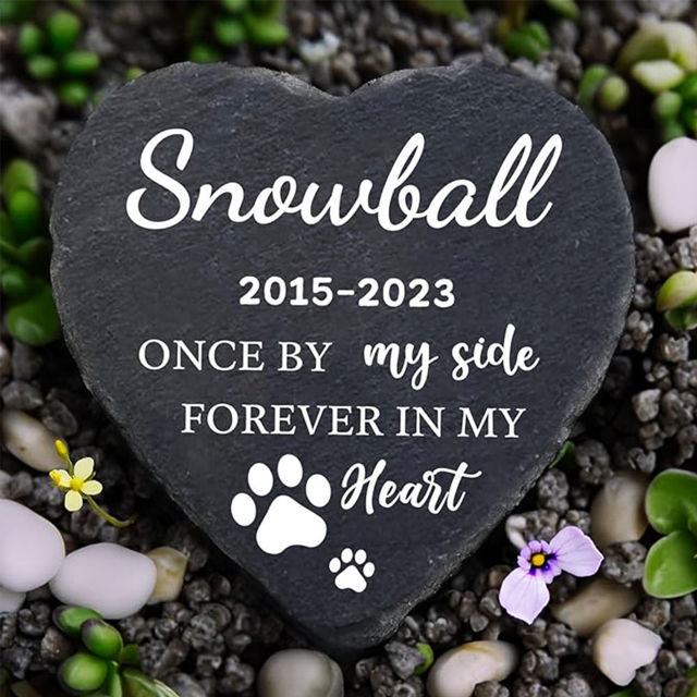 Picture of Custom Name Memorial Stone for Pet | Personalized Engraved   Memorial GraveStone