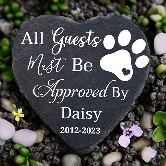 Picture of Custom Name Memorial Stone for Pet | Personalized Engraved   Memorial GraveStone