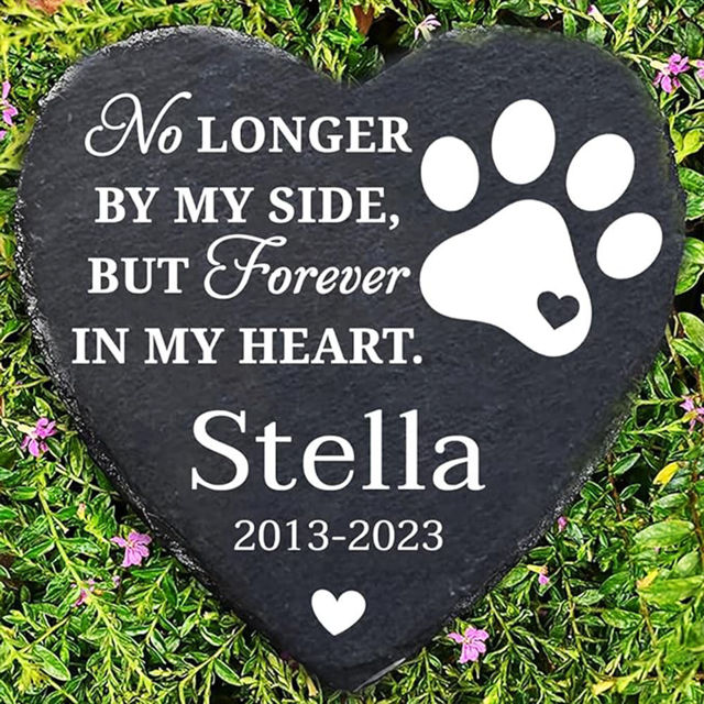 Picture of Custom Name Memorial Stone for Pet | Personalized Engraved   Memorial GraveStone